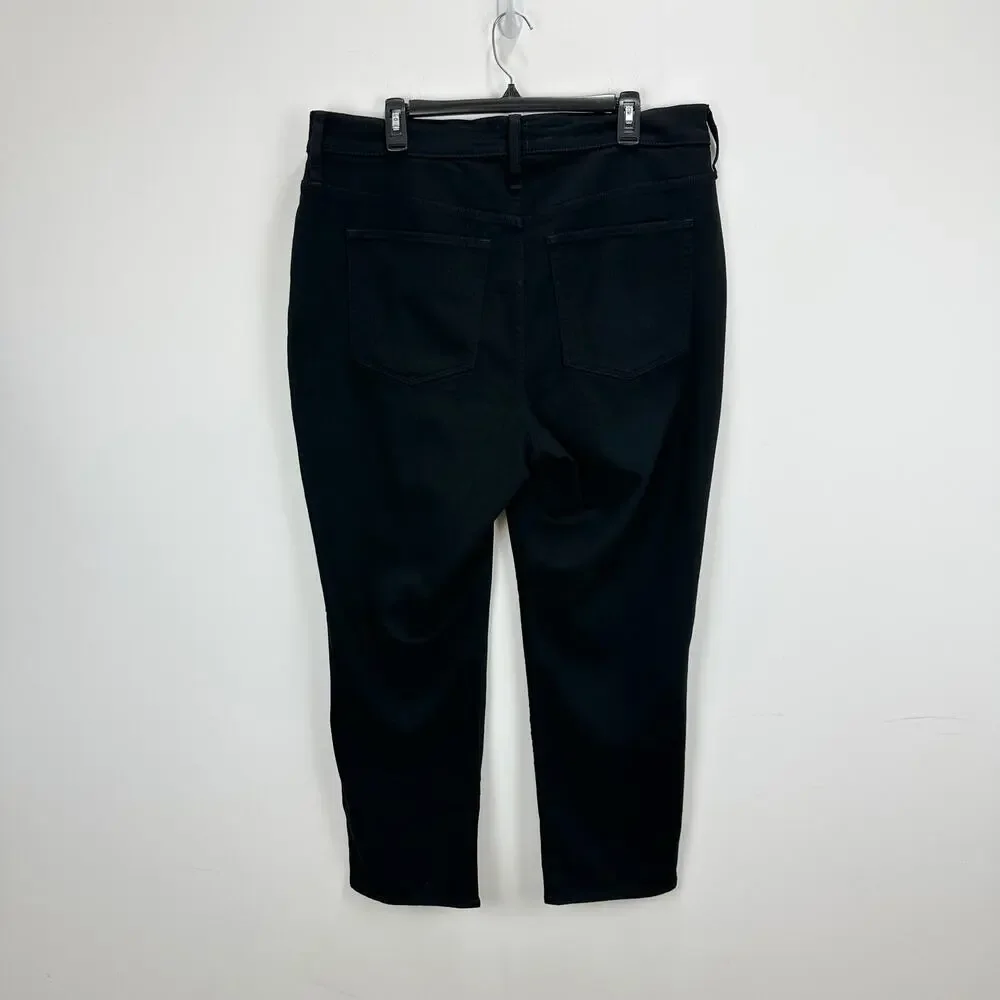 J.Crew Essential Straight Jean All Day Stretch Denim High Waist Black US 34 NWT